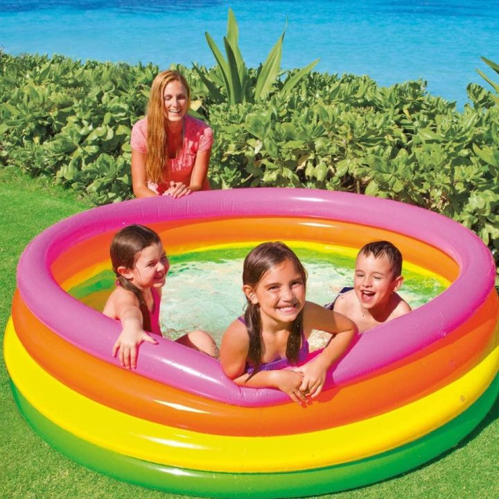 Rainbow Swimming Pool (66 X 18 Inches)Portable Inflatable Swimming Pool