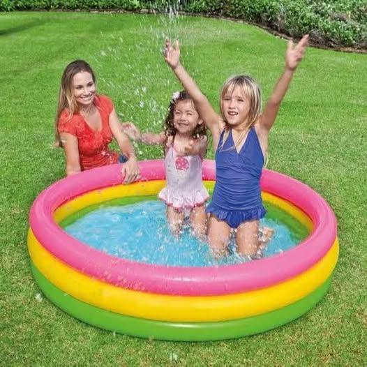 Sajha24 INTEX SUNSET GLOW INFLATABLE KIDS SWIMMING POOL