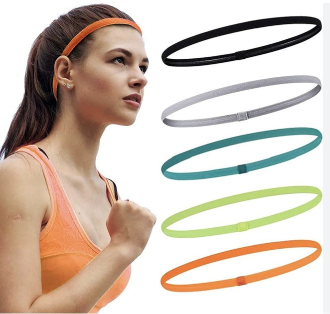 1 Inch Wide Rubber  Stretchable Headband