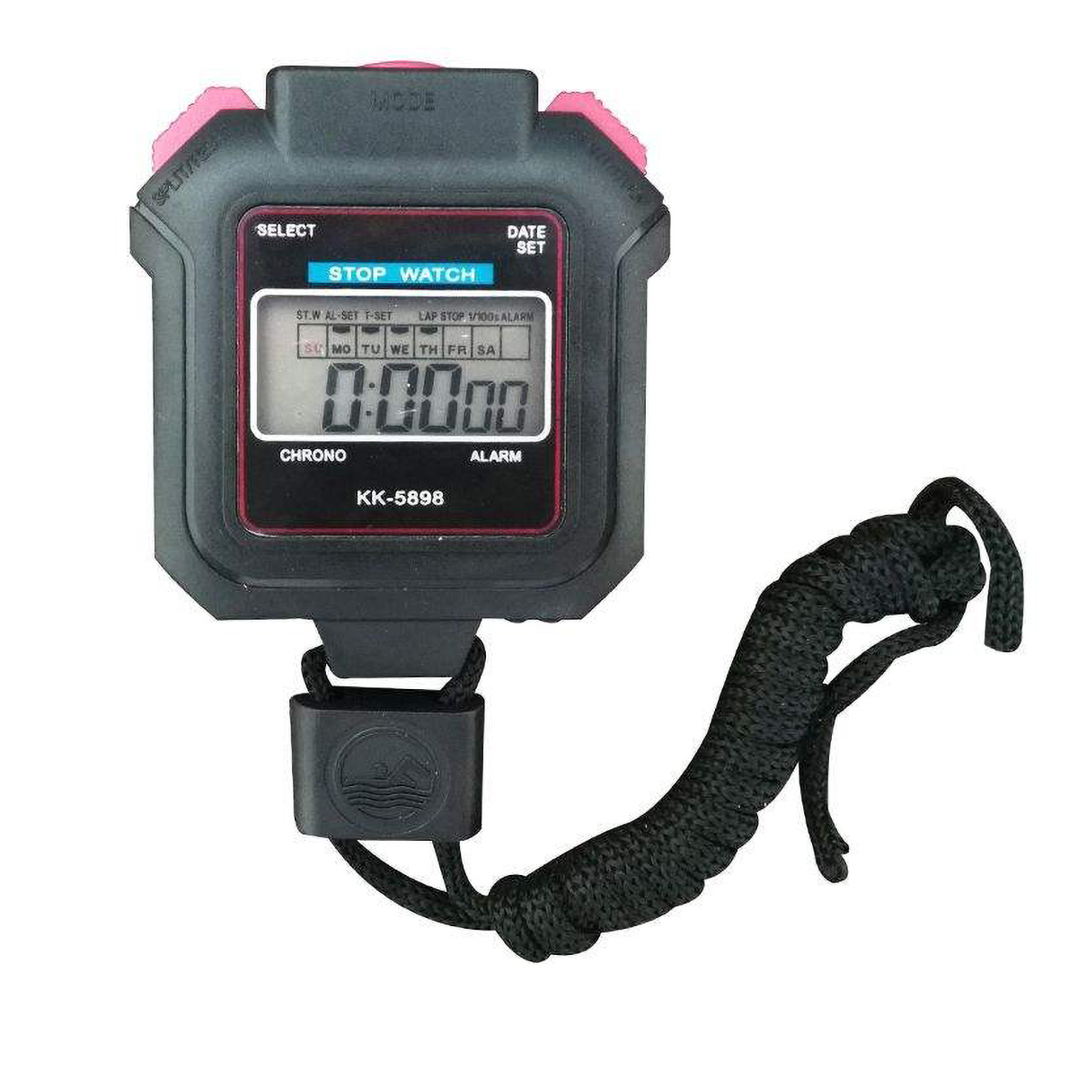 Classic Digital Professional Hand-Held Lcd Sports With Stopwatch String Watch Timer